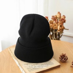 Versatile Embroidery Knit Woollen Hat