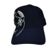 Navy blue skull embroidered baseball cap