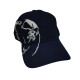 Navy blue skull embroidered baseball cap