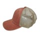 Orange do old washed cotton solid color light plate mesh cap baseball cap