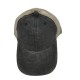 Black do old washed cotton solid color light plate mesh cap baseball cap