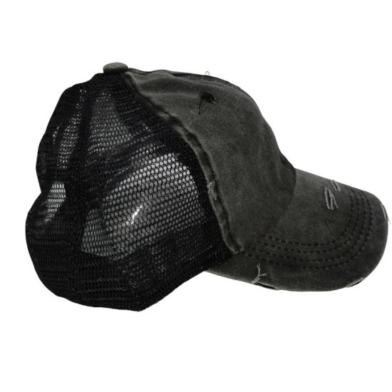 Black fashion wash cotton duck tongue sun shade baseball cap