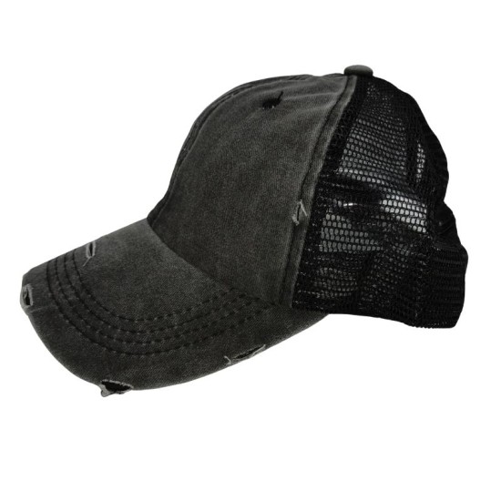 Black fashion wash cotton duck tongue sun shade baseball cap