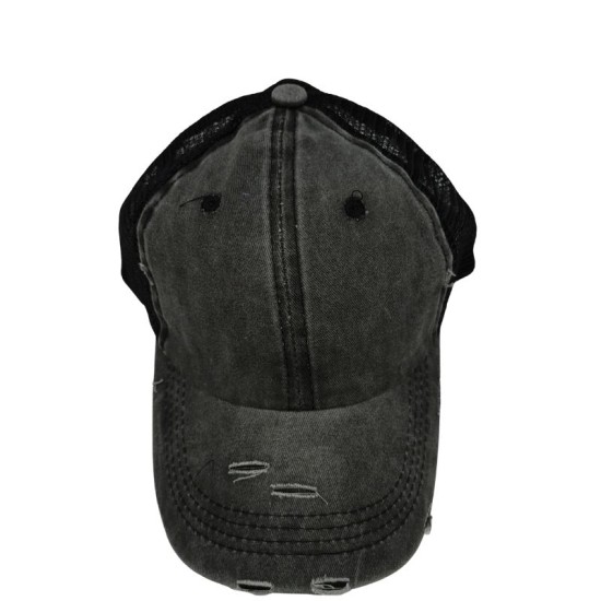 Black fashion wash cotton duck tongue sun shade baseball cap