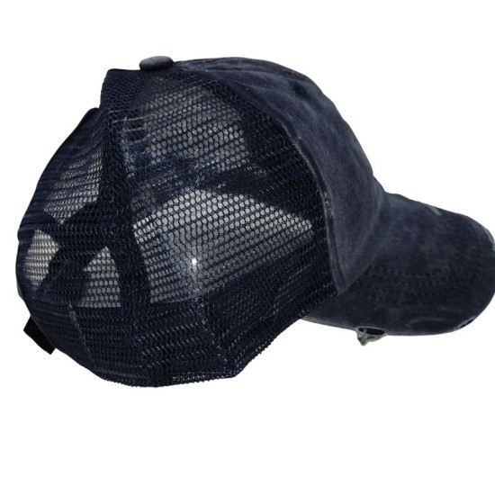 Blue fashion washed cotton duck Tongue sun shade baseball cap