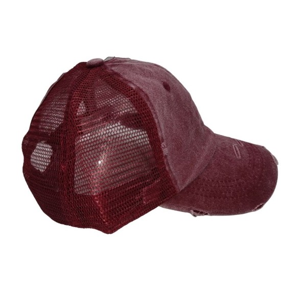 Red fashion wash cotton duck Tongue Sun shade baseball cap