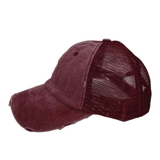 Red fashion wash cotton duck Tongue Sun shade baseball cap