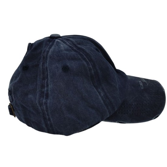 Solid navy blue baseball cap