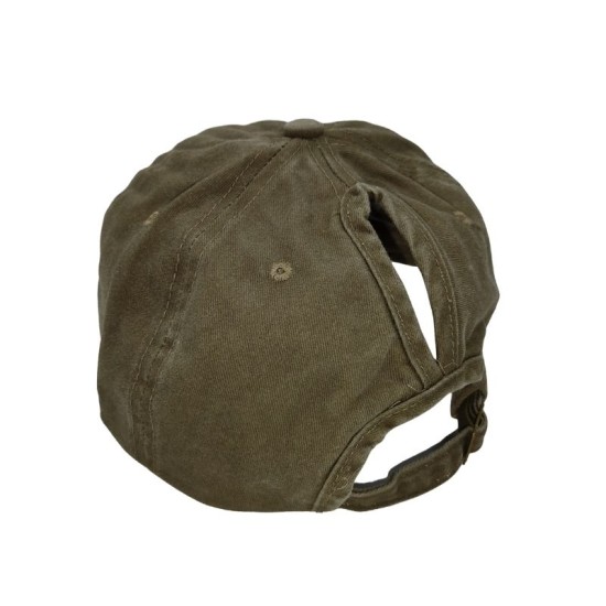 Khaki solid color baseball cap