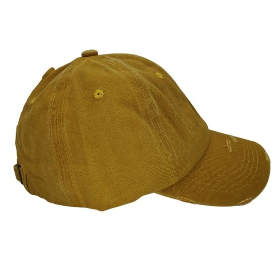 Yellow solid baseball cap