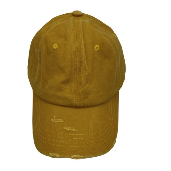 Yellow solid baseball cap