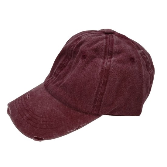 Red solid baseball cap