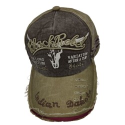 Old khaki bullhead baseball cap