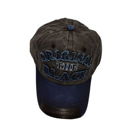 Gray original black washed Cowboy baseball cap