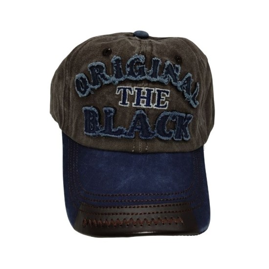 Gray original black washed Cowboy baseball cap