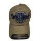 Baseball cap with khaki letters