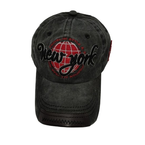 Baseball cap with black letters