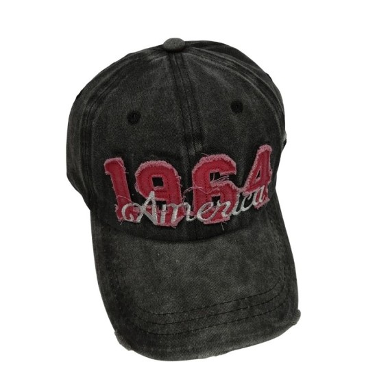 Black 1964 baseball cap