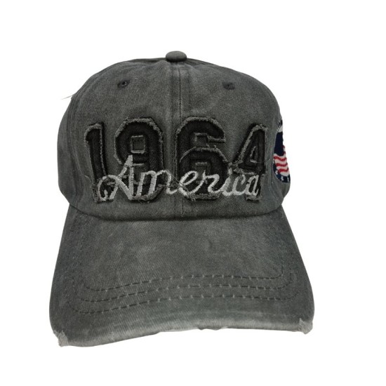 Gray 1964 baseball cap