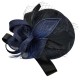 Blue feather vintage small bowler hat