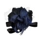 Blue feather vintage small bowler hat