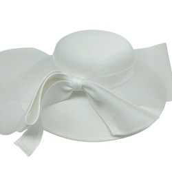 French retro elegant simple satin big bow bow hat