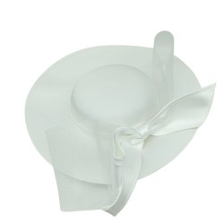 French retro elegant simple satin big bow bow hat