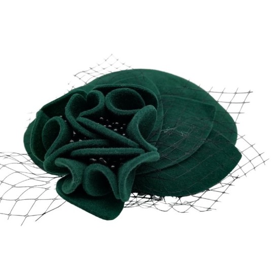 Dark green mesh wool tweed cap British cap