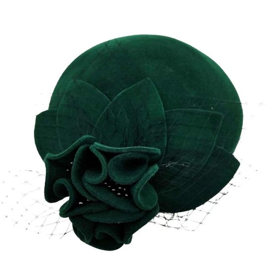 Dark green mesh wool tweed cap British cap