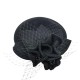 Black mesh wool tweed cap British cap