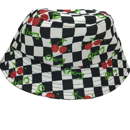 Cherry checkerboard Fisherman's hat  