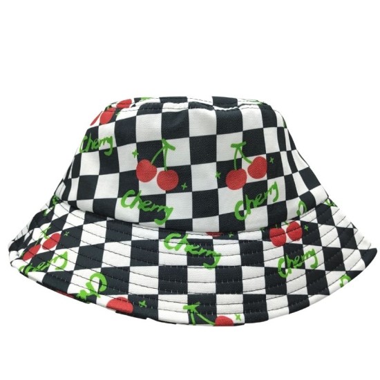 Cherry checkerboard Fisherman's hat  