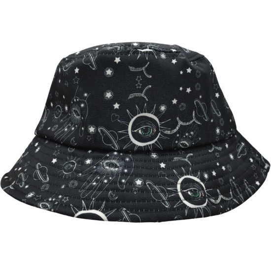 Planet graffiti painting Fisherman's hat  