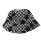 Stitching checkerboards Fisherman's hat