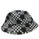 Stitching checkerboards Fisherman's hat