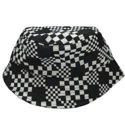 Stitching checkerboards Fisherman's hat