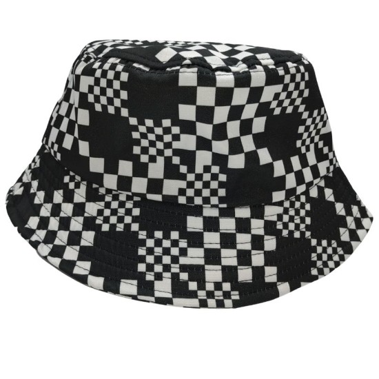 Stitching checkerboards Fisherman's hat