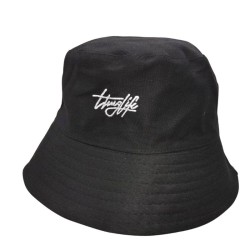 Black embroidered visor