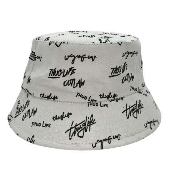 White embroidered visor